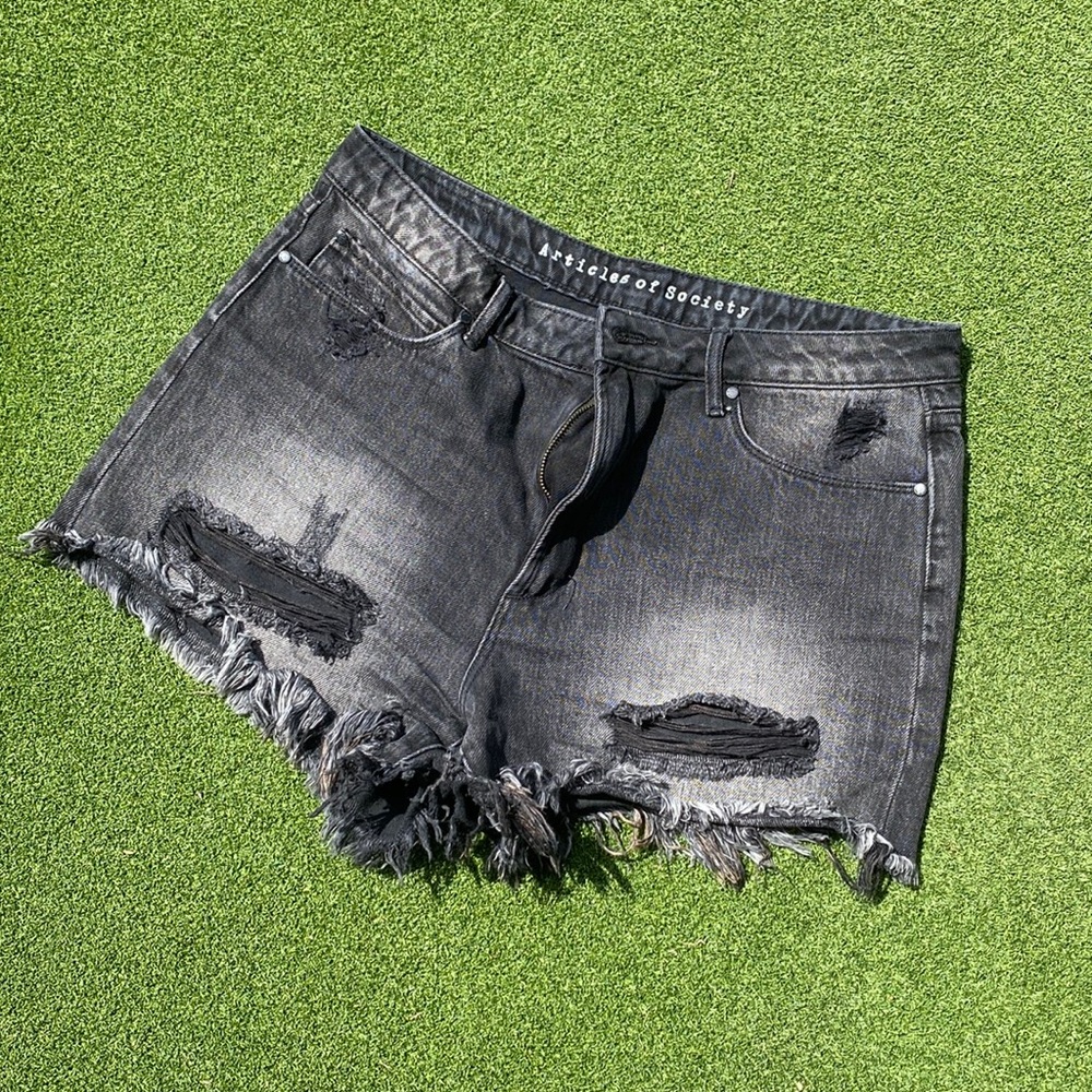 [Articles of Society] Black Cutoff Shorts